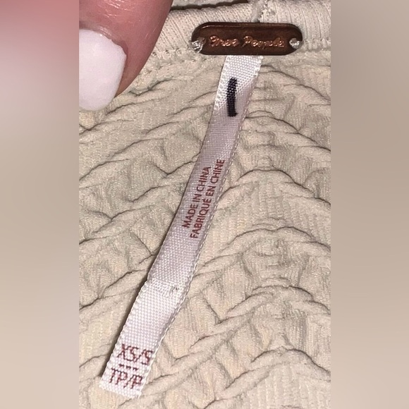 NWOT Free People Gabby Midi Crew Dress Cream Ivory Keyhole Back X-Small / Small - Picture 10 of 12